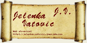 Jelenka Vatović vizit kartica